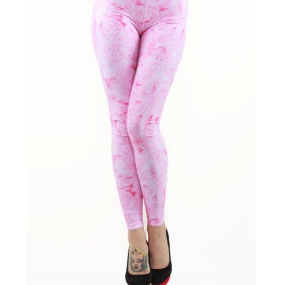 New Iron Fist Airbrushed Pink Unicorn Leggings